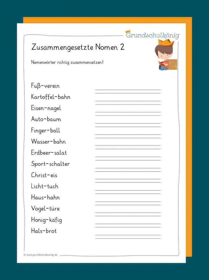 Zusammengesetzte Nomen verwandt mit Zusammengesetzte Substantive Klasse 3