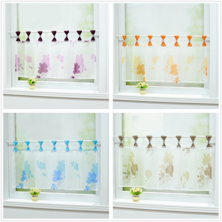 scheibengardinen küche modern