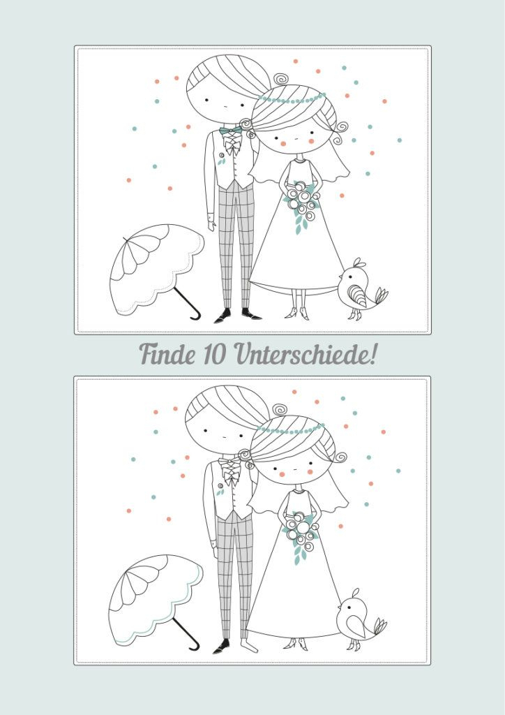 Hochzeitsmalbuch Zum Ausdrucken - Kostenloser Download in Rätsel Für Kindergartenkinder Zum Ausdrucken