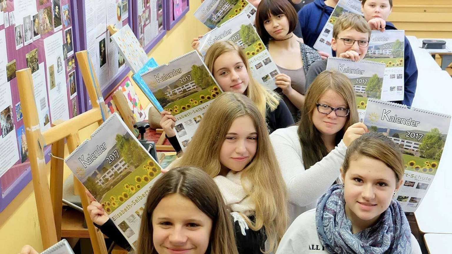 Achtklässler Der Elisabeth-Selbert-Schule Wanfried verwandt mit Kalender 2017 Selbst Gestalten