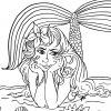 Ausmalbild Meerjungfrau für Meerjungfrau Zeichnen Kinder