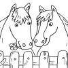 Ausmalbild Pferde: Zwei Pferde Zum Ausmalen Kostenlos für Ausmalbild Pferd Zum Ausdrucken
