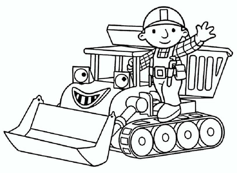 Ausmalbilder Bagger Traktor - Ausmalbilder Für Kinder in Ausmalbilder Bagger Baustelle