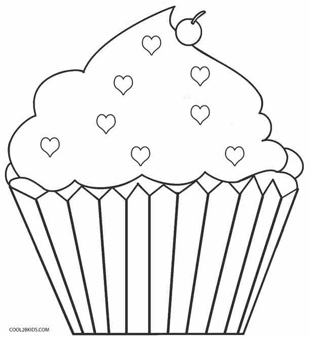 Ausmalbilder Cupcake - Malvorlagen Kostenlos Zum Ausdrucken bestimmt für Cupcake Vorlage Zum Ausdrucken
