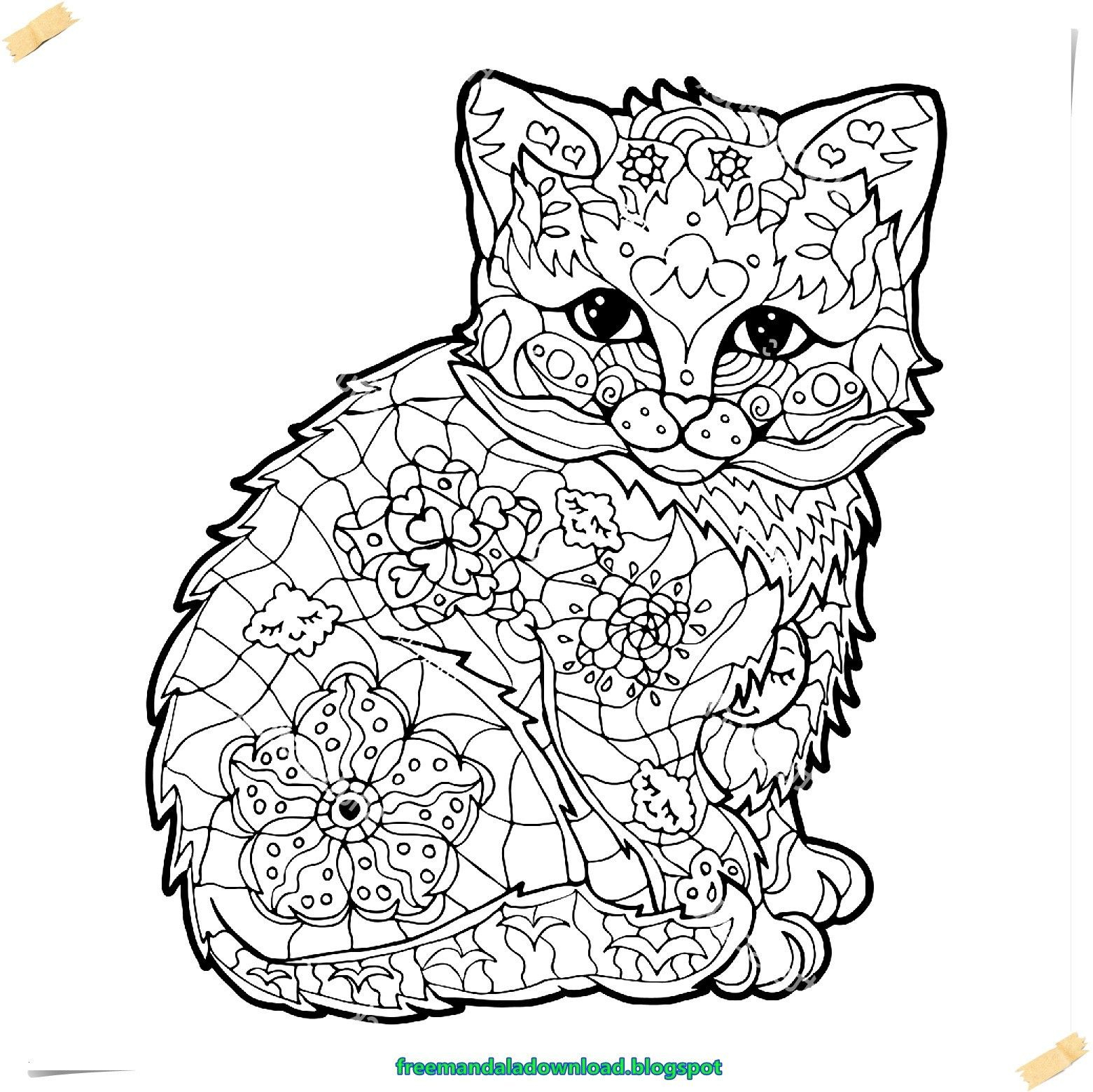 Ausmalbilder Tiere Katzen Mandala | Kinder Ausmalbilder verwandt mit Kostenlose Ausmalbilder Katzen