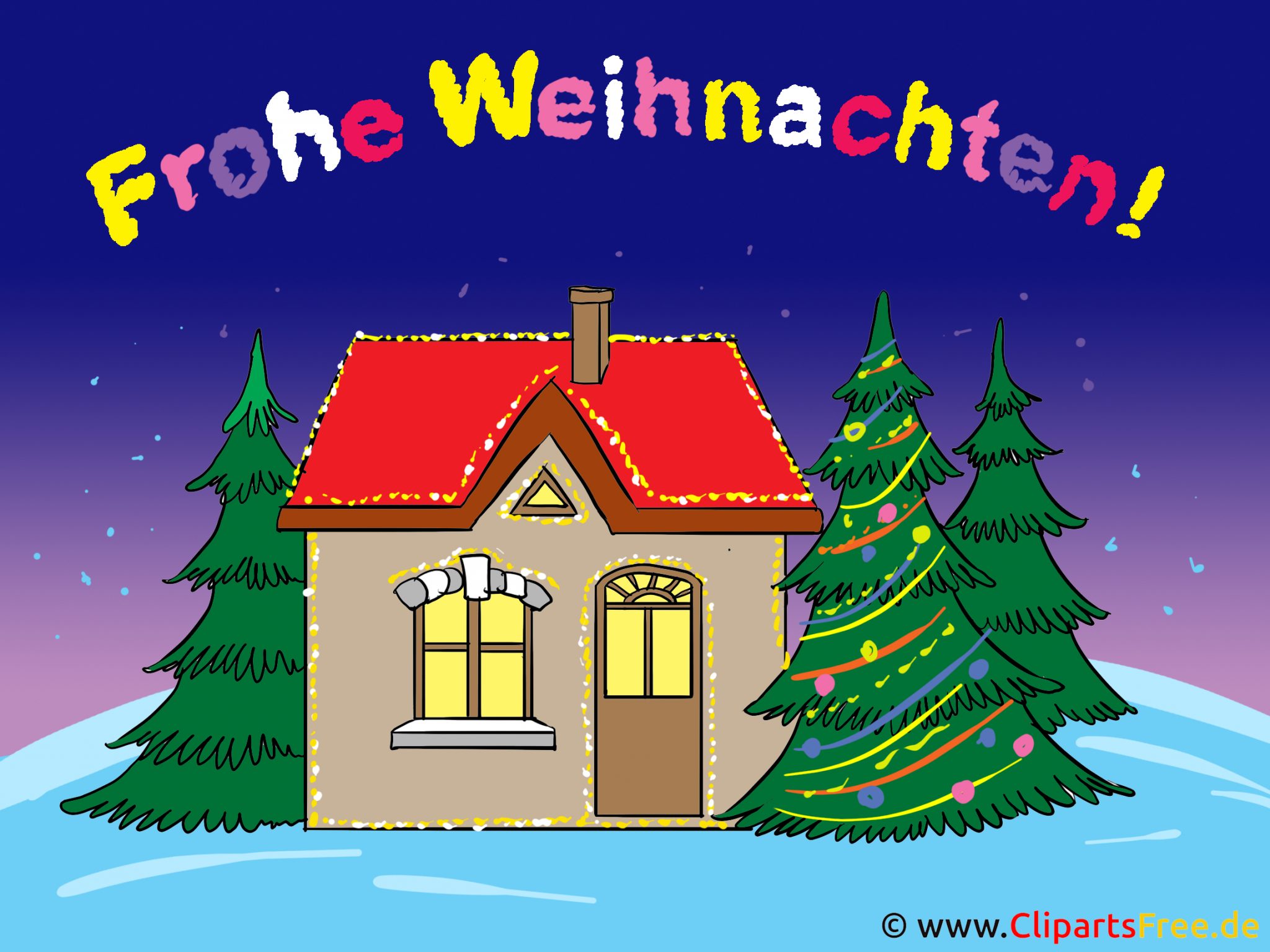Рождественский рисунок на немецкий язык