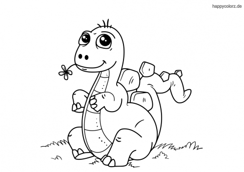 Dinosaurier Malvorlage Kinder - Zeichnen Und Färben in Dino Zeichnen Einfach Kinder