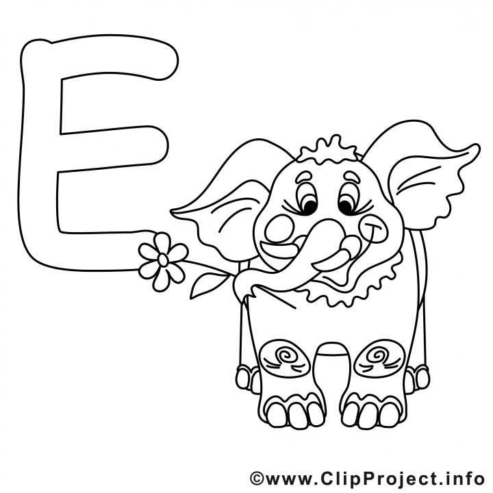 Elephant - Abc Buchstaben Zum Ausmalen verwandt mit Ausmalbilder Alphabet Ausdrucken