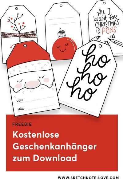 Freebie - Kostenlose Weihnachtsgeschenkanhänger in Kostenlose Bastelvorlagen Weihnachten