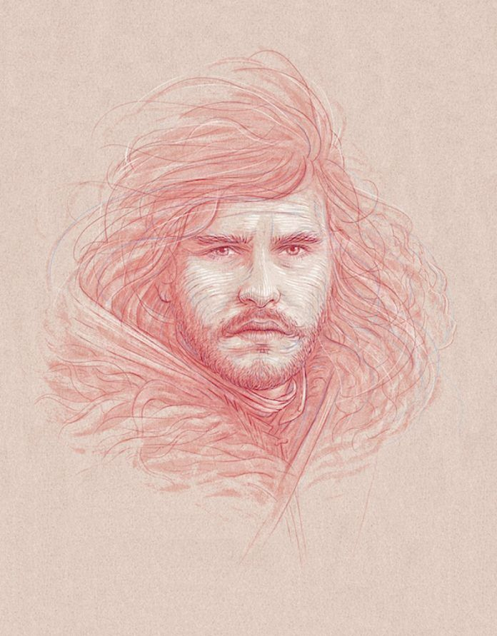 Game-Of-Thrones-Charaktere In Ausdrucksstarker, Digitaler ganzes Gesichtsproportionen Zeichnen