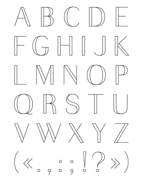 Handlettering innen Handlettering Alphabet Großbuchstaben