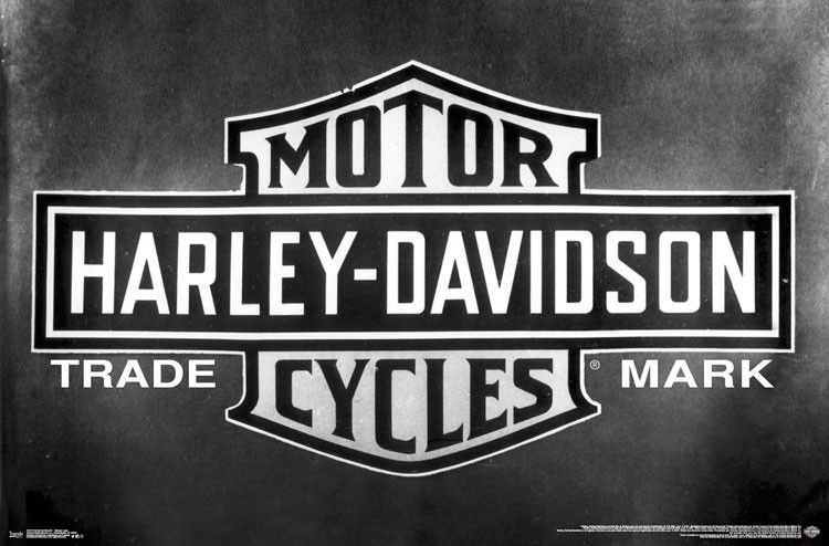 Harley-Davidson Motorcycles - Vintage Logo - Athena Posters für Harley Davidson Logo Zum Ausdrucken