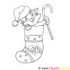 Katze Weihnachtssockeausmalbild, Malvorlage Zum Drucken in Malvorlage Katze Zum Ausdrucken