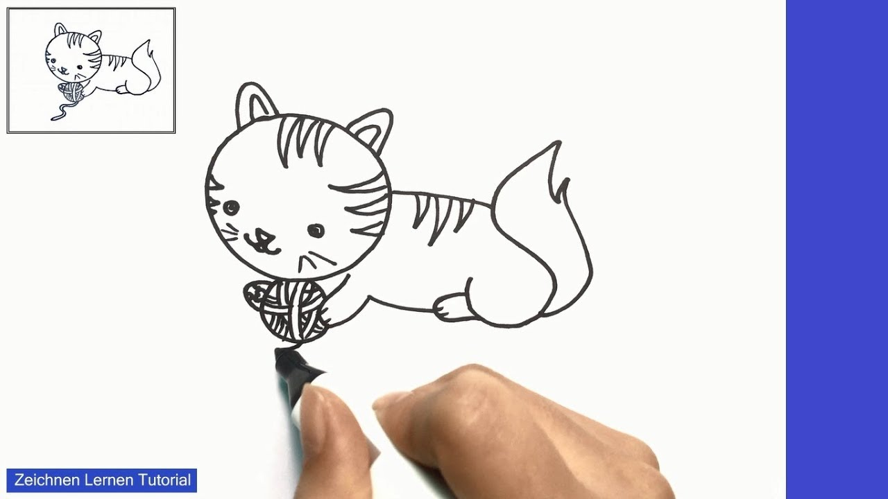 Katze Zeichnen Lernen Einfach Schritt Für Schritt Für bestimmt für Katzengesicht Zeichnen Einfach