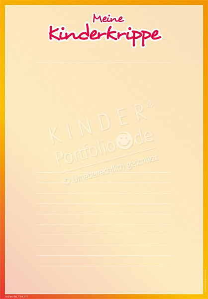 Kindergarten Portfolio Vorlagen - Meine Kinderkrippe bei Vorlagen Portfolio Kindergarten