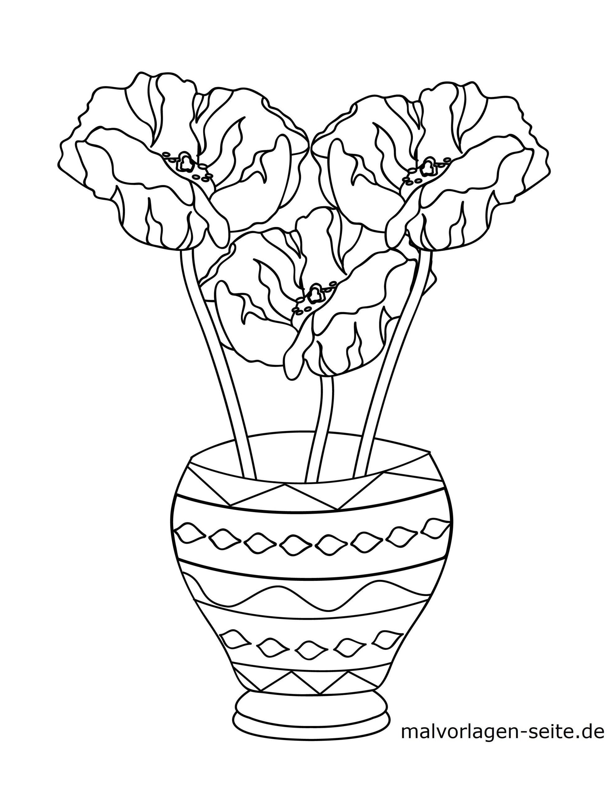 Malvorlage Blumen In Einer Vase - Kostenlose Ausmalbilder verwandt mit Kostenlose Ausmalbilder Blumen