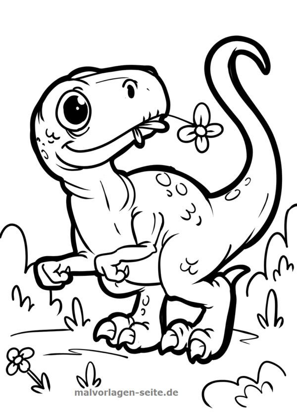 Malvorlage Dinosaurier | Malvorlage Dinosaurier innen Dino Zeichnen Einfach Kinder