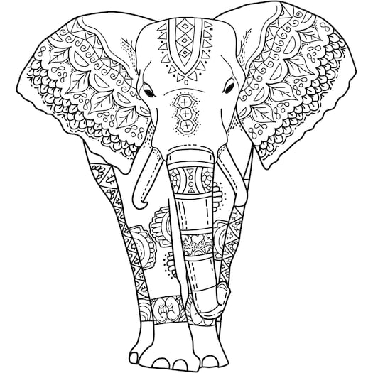 Mystical Elephant Coloring Page innen Elefanten Bilder Zum Ausmalen