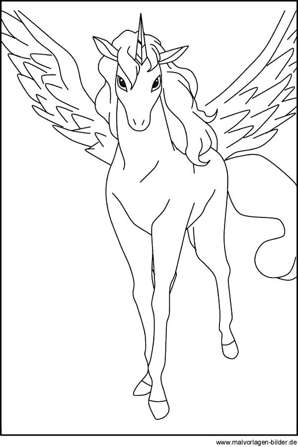 Pegasus - Kostenlose Ausmalbilder Zum Ausdrucken verwandt mit Ausmalbilder Kostenlos Pferd