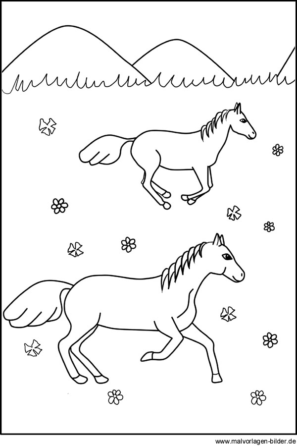 Pferde Ausmalbilder Für Kinder Zum Ausdrucken bei Ausmalbilder Pferde Ausdrucken