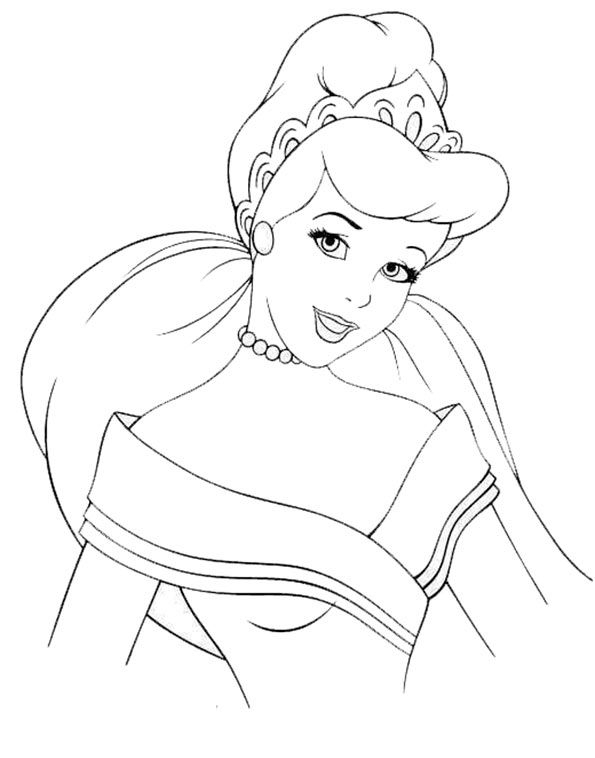 Prinzessin Cinderella Ausmalbilder 10 | Cinderella ganzes Gratis Ausmalbilder Prinzessin