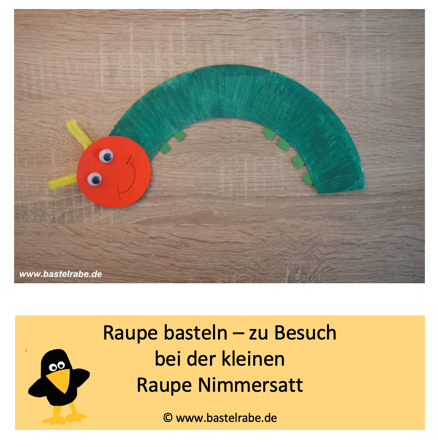 Raupe Basteln | Raupe Basteln, Raupe Nimmersatt, Die in Bastelvorlage Raupe Nimmersatt
