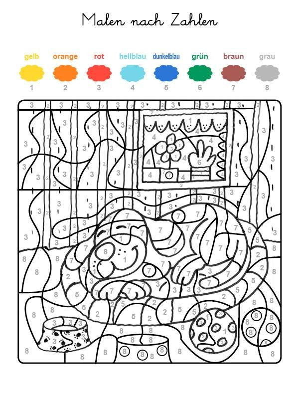 Wenn Ihr Kind Das Ganze Motiv Auf Der Kostenlosen Vorlage für Malen Nach Zahlen Vorlagen Kostenlos