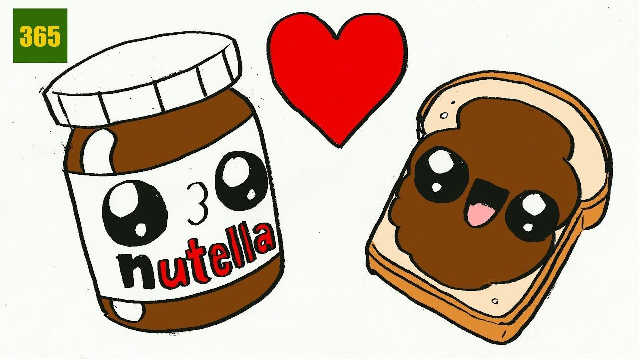 Wie Kann Man Ein Nutella Und Brot Kawaii Zeichnen Schritt für Süße Bilder Zum Nachzeichnen