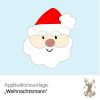 Applikation &quot;Weihnachtsmann&quot; bei Bastelvorlage Weihnachtsmann
