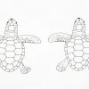 Ausmalbild (A4 Und A5) „Die Grüne Meeresschildkröte bestimmt für Ausmalbild Schildkröte