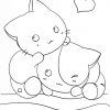 Ausmalbild Kawaii Katzen-Einhorn Kostenlos Zum Ausdrucken für Kätzchen Ausmalbild