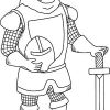 Ausmalbild: Ritter Mit Schwert Und Helm ( Kostenlos mit Ausmalbild Ritter