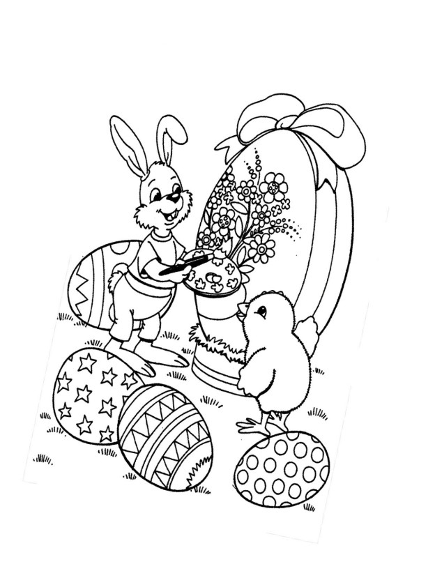 Ausmalbild Zu Ostern Küken Und Eier 11 | Märchen Aus Aller in Ausmalbild Küken