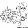 Ausmalbild Zum Ausdrucken Katze Am Weihnachtsbaum ganzes Ausmalbild Weihnachtsbaum