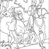 Ausmalbilder Cinderella, Bild Auf Einem Pferd Im Wald ganzes Bild Pferd Zum Ausmalen
