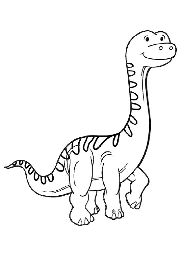 Ausmalbilder Dinosaurier Langhals - Malvorlagen über Malvorlage Langhals Dino