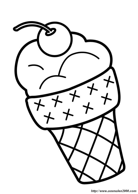 Ausmalbilder Eis Essen | Kinder Ausmalbilder ganzes Ausmalbilder Eis