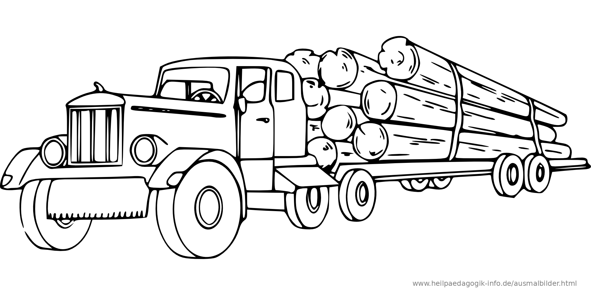 Ausmalbilder Lkws, Trucks für Lastwagen Zum Ausmalen