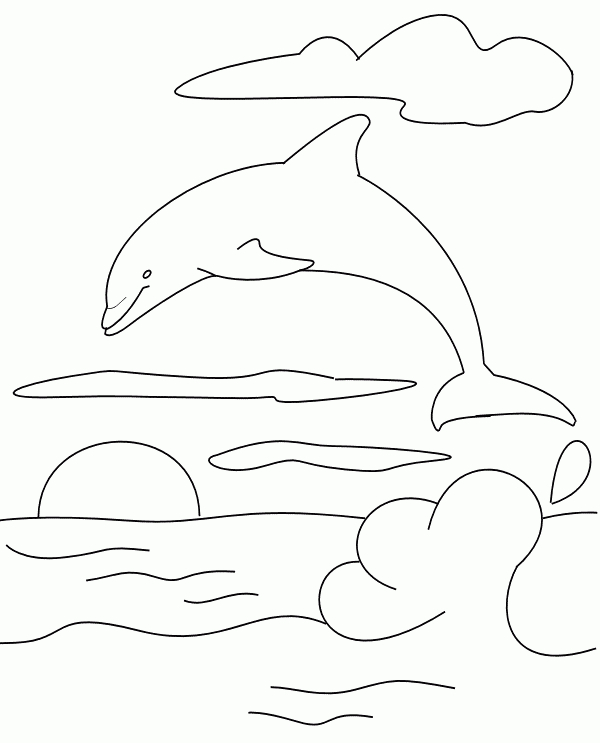 Ausmalbilder, Malvorlagen Von Delfinen Kostenlos Zum innen Delfin Zum Ausdrucken