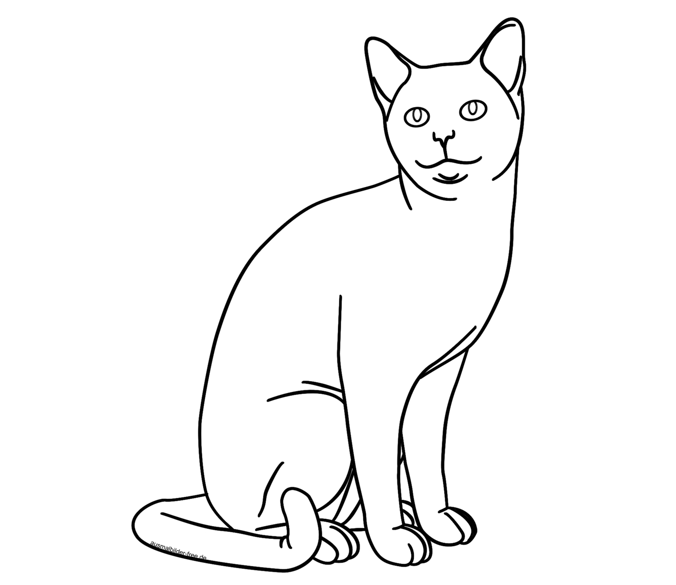 Ausmalbilder-Tiere-Katze-Katzen-Karikaturen-Comic-Cartoon ganzes Ausmalen Katze