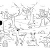 Ausmalbilder Waldtiere | Malvorlagen Esistmeins verwandt mit Malvorlage Waldtiere