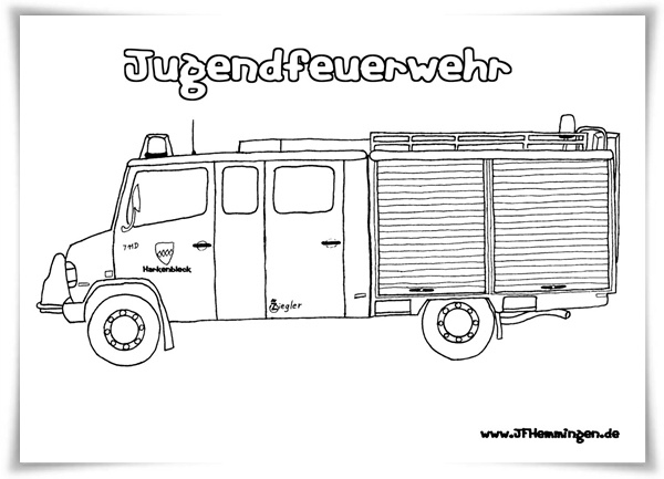 Ausmalbilder Zum Ausdrucken: Ausmalbilder Feuerwehr bei Feuerwehr Bild Zum Ausmalen