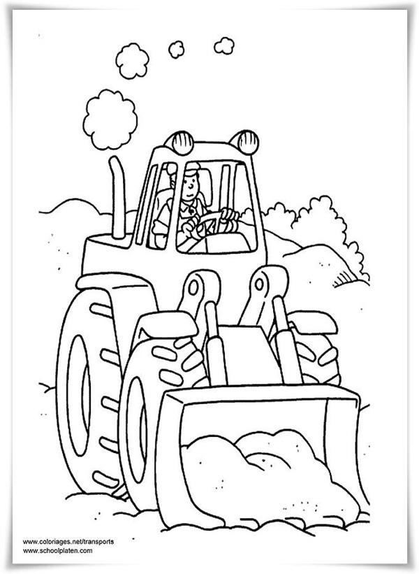 Ausmalbilder Zum Ausdrucken: Ausmalbilder Traktor ganzes Traktor Ausmalbilder