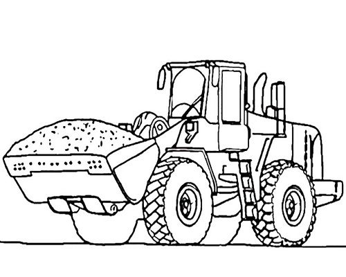 Bagger Malvorlagen | Tractor Coloring Pages, Truck über Ausmalbild Bagger