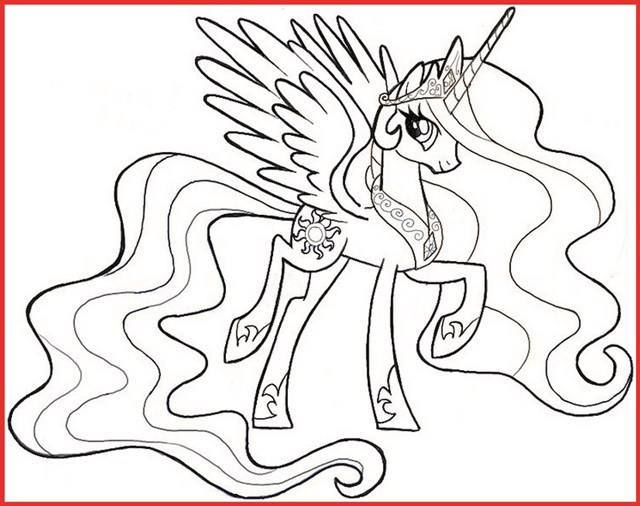 Beste 20 Ausmalbilder My Little Pony Prinzessin Celestia in Ausmalvorlage Prinzessin