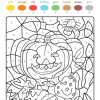 Coloring For Numbers: Halloween: Pumpkins Coloring For bestimmt für Ausmalbild Zahlen