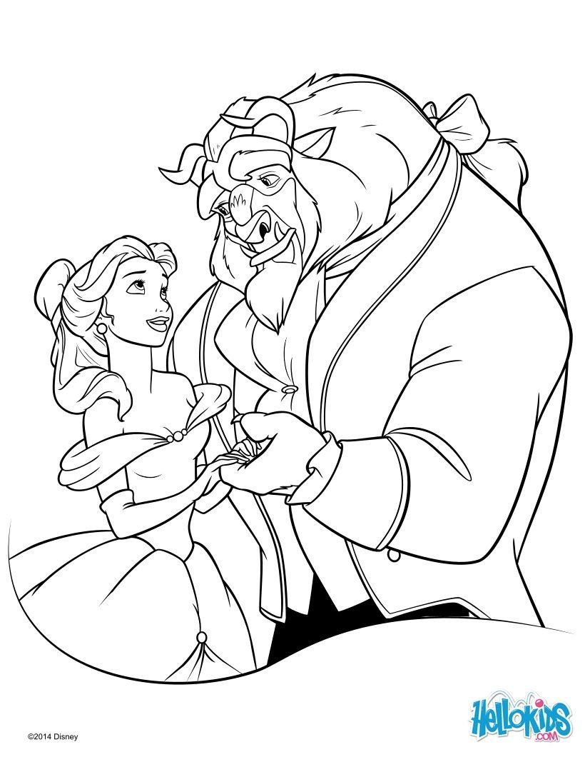 Die Schöne Und Das Biest | Disney Princess Coloring Pages mit Ausmalvorlage Prinzessin