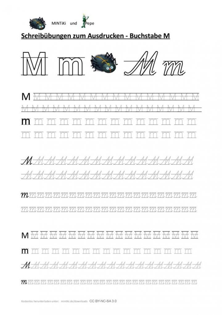 Downloads | | Schreibschrift M, Schreibschrift Üben mit Kalligraphie Arbeitsblätter