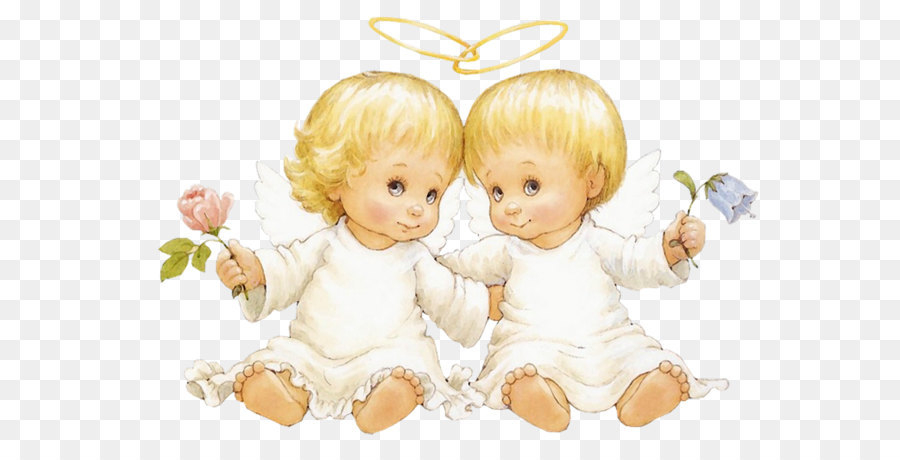 Engel Baby Clip Art - Zwei Baby Engel Mit Blumen Free über Schutzengel Clipart