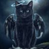 Engelskatzenkunst Für Unsere Geliebten Schwarzen Katzen mit Süße Katze Zeichnen